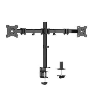 BRACCIO SUPPORTO MONITOR/TV LINK DA TAVOLO CON MORSA PER 2 MONITOR 13-27" FINO A 8 KG A 3 SNODI LKBR07