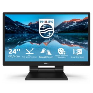 MONITOR PHILIPS TOUCH LED 23.8" Wide 242B9TL/00 IPS 1920x1080 5ms 250cd/mq 1000:1(50.000.000:1)2x2WMM ReginH VGA DVI HDMI DP USB