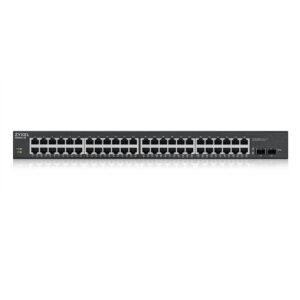 SWITCH ZYXEL GS-1900-48HP 48P LAN GIGABIT 24P PoE+ 2 porte SFP Gigabit, Supporto IPv6, VLAN, WEB MANAGED Rack