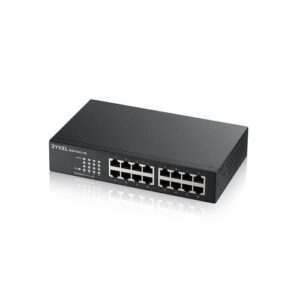 Switch Unmanaged, 16 porte Gigabit, design senza ventole, Desktop/Rack - GS1100-16-EU0103F