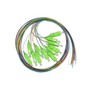 SET 12 CAVI PIGTAIL FIBRA OTTICA COLORATI CONNETTORI SC APC SINGLEMODE 9/125 OS2 SIMPLEX 2 MT - LKSC12APC