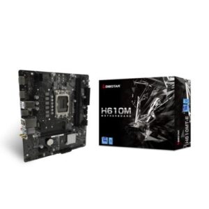 MB BIOSTAR H610MT-E LGA1700 (ALDER LAKE) 2DDR4 HDMI+DP PCIE -  Type-C port (1 via internal headers), M.2 MATX