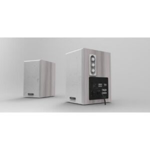 CASSE ACUSTICHE PREAMPLIFICATE EMPIRE 64W BIANCO, SUPPORTO DI MONTAGGIO A PARETE, 2 INGRESSI AUDIO RCA STEREO