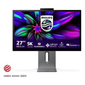 MONITOR PHILIPS LED 27"Wide 27E3U7903/00 IPS 5120x2880 5K 500cd/mq 2000:1 2x5W WEBCAM Pivot Reg.H HDMI Thunderbolt USB-C doking