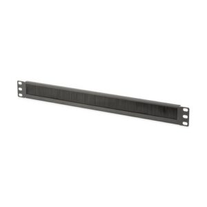 PANNELLO DI CHIUSURA DIGITUS PER ARMADIO RACK CON FORO ENTRATA CAVI PROTETTO DA SPAZZOLA COLORE NERO 1U