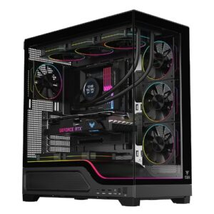 CASE ITEK M.TOWER SHOWBUI WAVE 82B -  Gaming Tower, ATX, 4x12cm  ARGB fan, 2xUSB3, Type-C, Darker Temp Glass Side  - ITGCASBW82B