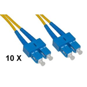 CAVO FIBRA OTTICA SC A SC SINGLEMODE DUPLEX OS2 GUAINA 2 MM 50/125 MT.1 - CONF. 10PZ - LKSCSC901E