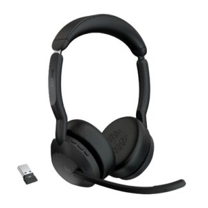 Cuffia professionale Jabra Evolve2 55 Stereo MS Bluetooth, Canc. rumore, Cert. Microsoft  - con Link 380a