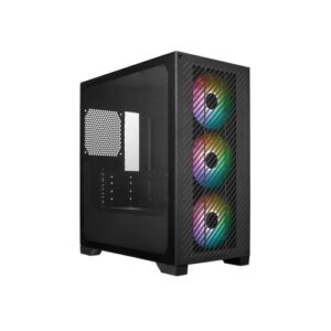 CASE COOLER MASTER MINI TOWER "ELITE 301 LITE", 13L, ITX/MATX USB-C, 2X2.5" 1X3.5", 3*Fan12cm ARGB- No Alim., BK - E301-KGNN-S00