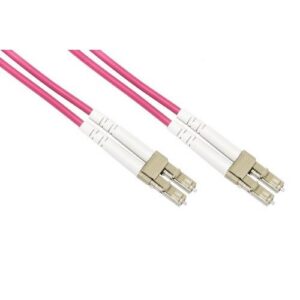 CAVO FIBRA OTTICA LC A LC MULTIMODE DUPLEX OM4 50/125 MT.0,5 BENDING INSENSITIVE LSZH - LKLCLC45005B