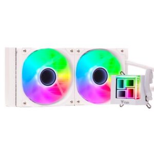 COOLER ITEK "HYDRO CUBE  240B" 240mm (Raff. a Liquido) ARGB, PWM FAN,SKT UNIVERSALE - WHITE  - ITLCHCA240W