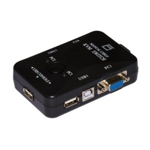 KVM SWITCH LINK PER 2 PC USB/VGA CON 1 MOUSE, 1 TASTIERA USB E 1 MONITOR VGA CON CAVI INCLUSI LKKWM2