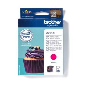 INK BROTHER LC-123M Magenta 600PP X MFCJ44/J45/J46/J47/J470 DCP-J552DW MFC-J650DW/6920DW/J6520DW DCP-J132/152W MFC-870DW/J245