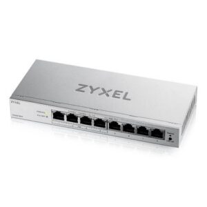 SWITCH ZYXEL GS1200-8HP v3 SMART MANAGED 8P Gigabit(4P PoE fino a 60W ) Easy Management xVLAN,QoS design senza ventole Desktop