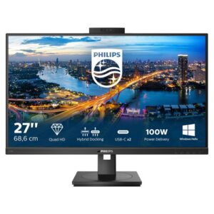 MONITOR PHILIPS LED 27"Wide 2K 276B1JH/00 IPS 2560x1440 4ms 300cd/m²50.000.000:1 2x3W MM WEBCAM Pivot RegH HDMI DP USB-C docking