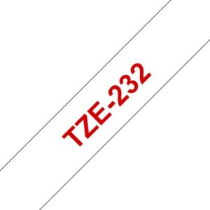 BROTHER TZE232 NASTRO TZ ROSSO / BIANCO