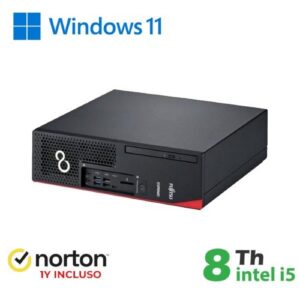 PC FUJITSU RINOVO REFURBISHED Esprimo D538-738 RN54522311 SFF i5-8X00 8GB SSD 256GB NO DVD W11P + NORTON