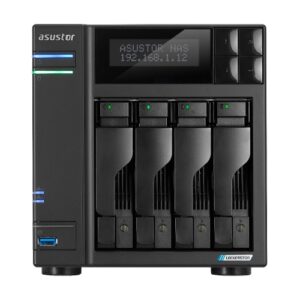 ASUSTOR NAS TOWER 4 Bay + 4x M.2 NVMe , Intel Celeron N5105 Jasper Lake Quad-Core, 4GB (16GB MAX) , 2.5 GbE x 2, .. AS6704T