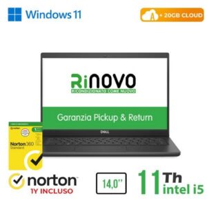 NB DELL RINOVO REFURBISHED Latitude 3420 5420 RN42522317 14" i5-11xxU 8GB SSD 256GB  W11P CLOUD 20GB + NORTON