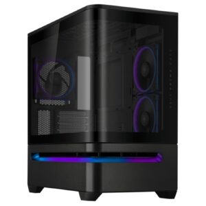 CASE M.TOWER ASUS PRIME AP202 TG ARGB BLACK, SIDE PANNEL CURVO TRASP - NERO