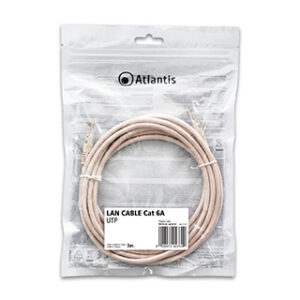 Atlantis cavo di Rete Cat 6A: Cavo di rete UTP (patch cord) categoria Cat-6A Rame Lunghezza 3m P019-LN_6A-U-3C
