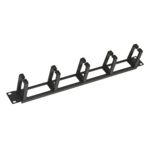 LISTELLO GUIDACAVI LINK PER ARMADI 19" 1 UNITA' 5 ANELLI COLORE NERO IN METALLO LKORG1UN