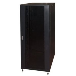 ARMADIO RACK 19" 42U (A)2055, (L)800, (P)800 COLORE NERO PORTA VETRO LK1942U88N