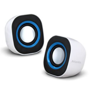 CASSE ATLANTIS SoundPower 410 Set di mini-casse stero amplificate per computer e portatile USB Bianco Lucido P003-C03-W