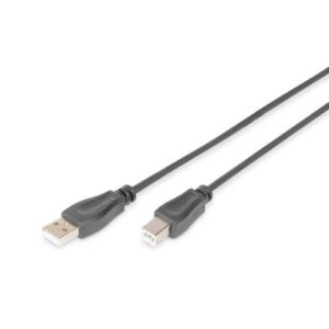 CAVO DIGITUS USB 2.0 A TO USB B, M-M, 1,8MT, (TIPO STAMPANTE), NERO, AK300105018S