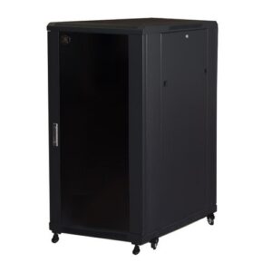 RACK LINK 19'' ARMADIO 22 UNITA'  (A)1166x (L)600x(P)800mm COLORE NERO PORTA VETRO LK1922U68N