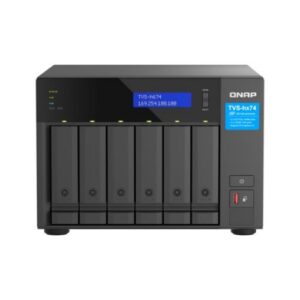 NAS TOWER QNAP HERO TVS-h674-i3-16G 6HD NOHDD 3,5"/2,5" + 2x M.2 PCIe 2x2.5GBE 16GB DDR4 RAM HDMI Intel i3-12100 4core 250W