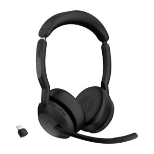 Cuffia professionale Jabra Evolve2 55 Stereo MS Bluetooth, Canc. rumore, Cert. Microsoft  - con Link 380/390C