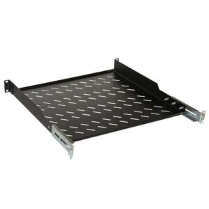 RIPIANO LINK UNIVERSALE PER ARMADIO RACK 19" 1 UNITA' NERO 450MM.4 ATTACCHI (FRONTALE+POSTERIORE) - LKRIP450LN
