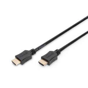 CAVO DIGITUS HDMI TO HDMI, M/M, 3MT, 4K 3D CON ETHERNET CONNETTORI DORATI, TRIPLA SCHERMATURA, NERO, AK330107030S