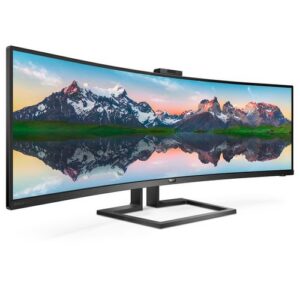 MONITOR PHILIPS LED 49"Wide CURVED 499P9H/00 5120x1440 5ms 80.000.000:1 2x5W MM WEBCAM Reg.inH 2HDMI DP USB-C GAMING