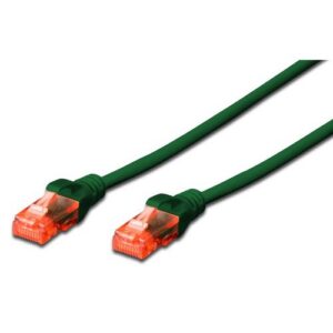 CAVO RETE DIGITUS CAT.6 UTP NON SCHERMATO LSZH VERDE 1mt