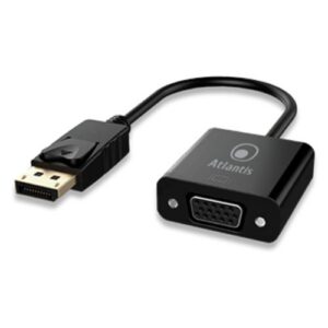 ADATTATORE ATLANTIS DISPLAYPORT TO VGA, M/F, 0,20MT, NERO, A04-DP_VGA